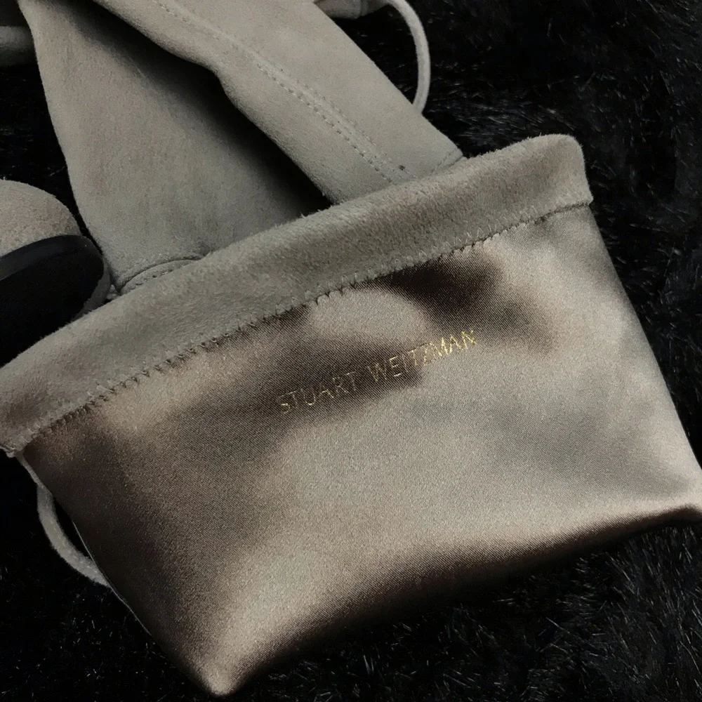 Stuart Weitzman Over-the-Knee Suede Boots in Grey